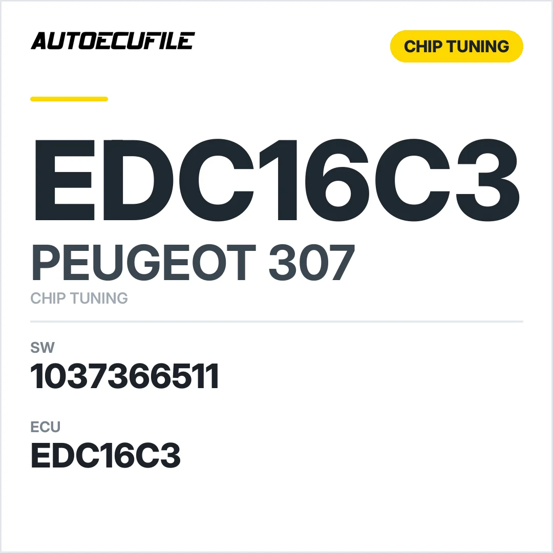 PEUGEOT 307 EDC16C3 1037366511 STAGE1 TUNED