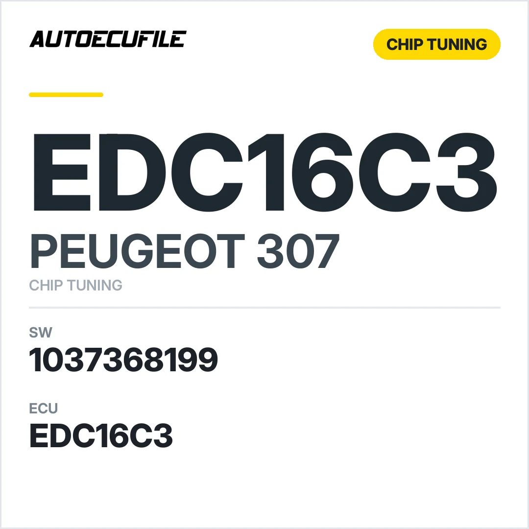 PEUGEOT 307 EDC16C3  1037368199 TUNED