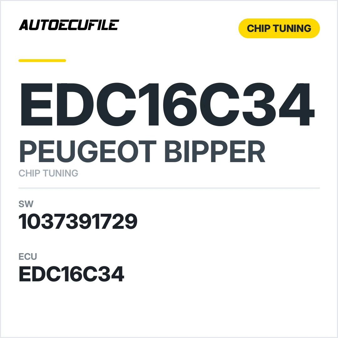PEUGEOT BIPPER EDC16C34 1037391729 TUNED