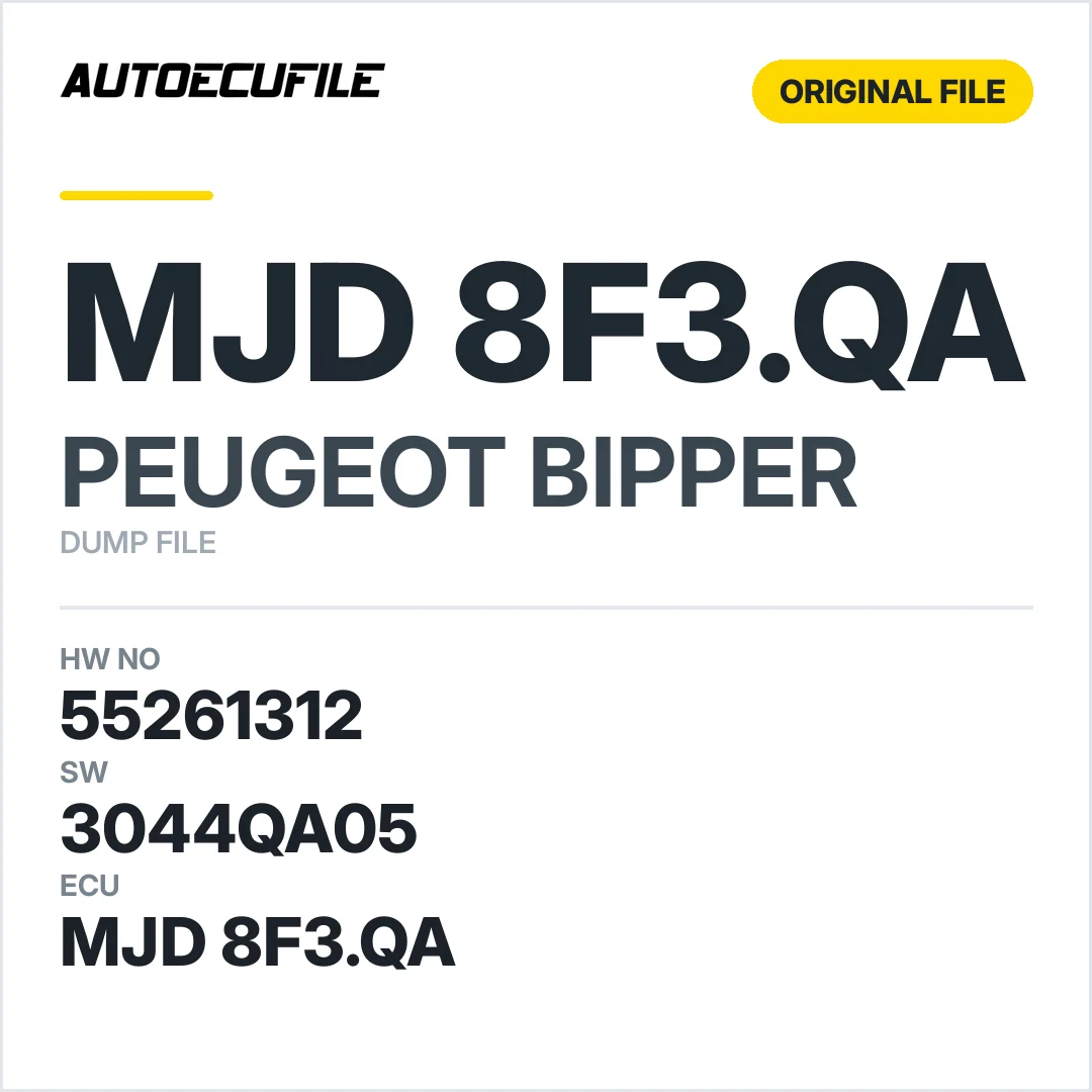 PEUGEOT BIPPER  MJD 8F3.QA 55261312 3044AQ05 DUMP