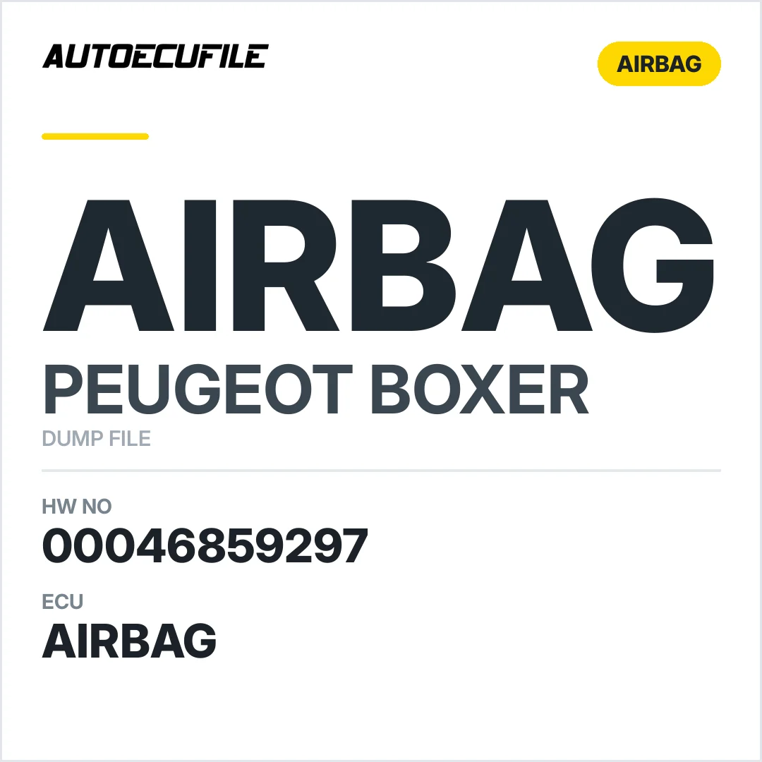 PEUGEOT BOXER AIRBAG 00046859297 93977-D219 DUMP