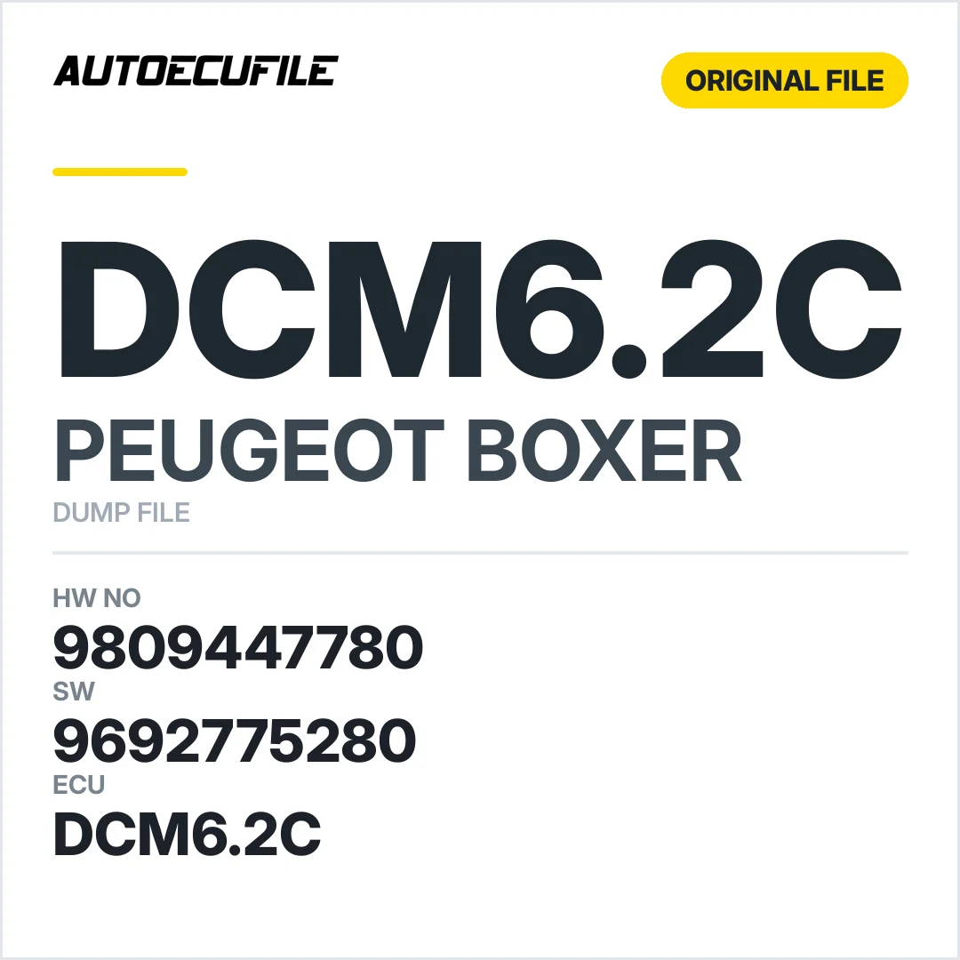PEUGEOT BOXER DCM6.2C 9809447780 9692775280  DUMP
