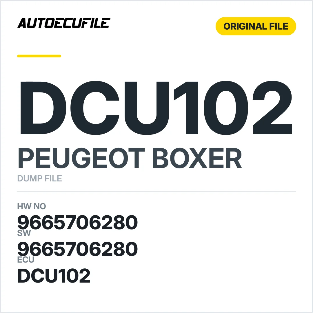 PEUGEOT BOXER DCU102 9661256980 9665706280 DUMP