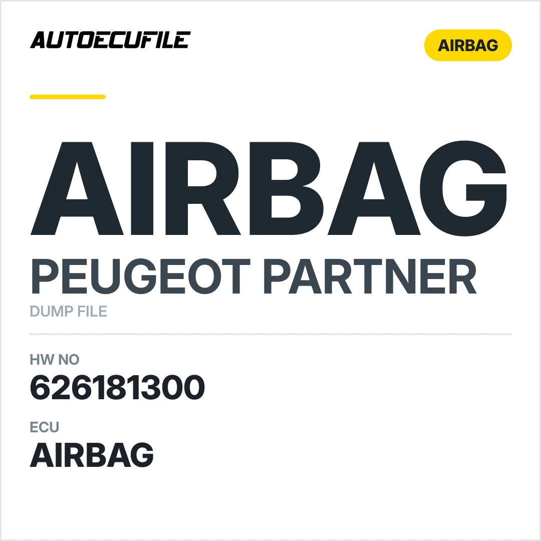 PEUGEOT PANTNER AIRBAG 626181300 DUMP