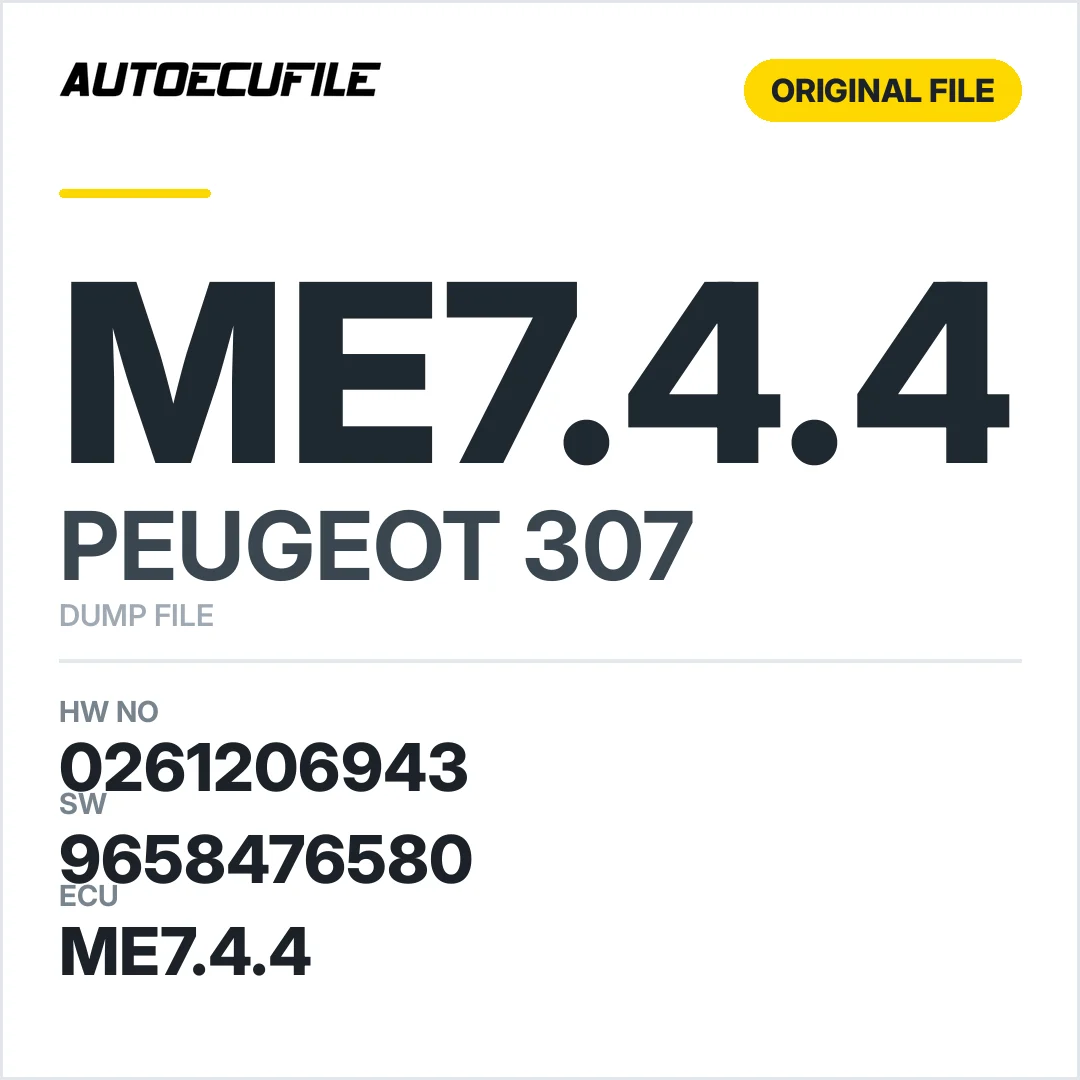 PEUGOET 307 ME7.4.4 0261206943 1037374325 DUMP