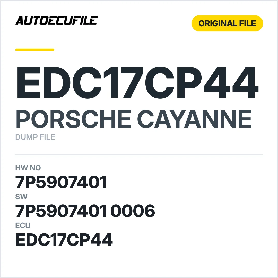 PORSCHE CAYANNE EDC17CP44 7P5907401 1037516666 DUMP