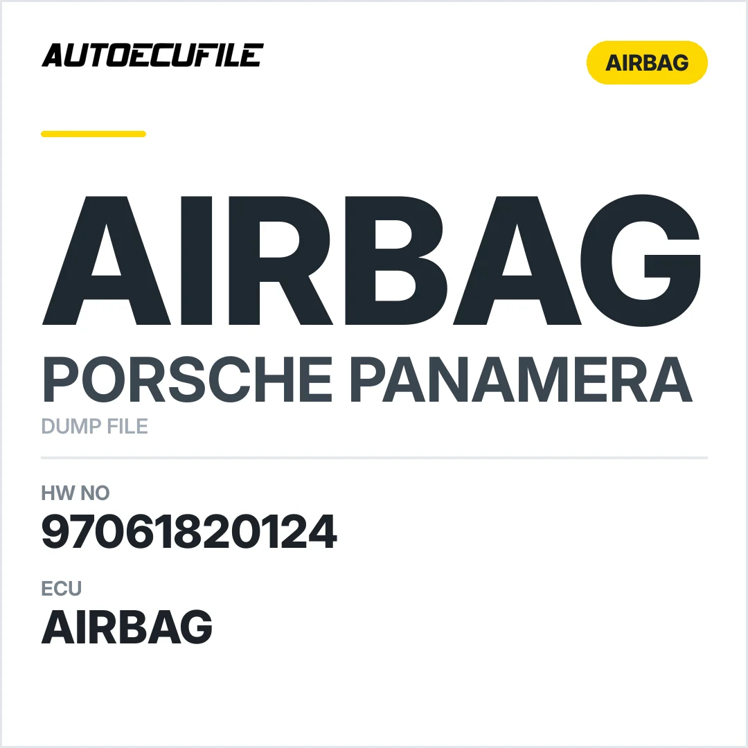 PORSCHE PANAMERA AIRBAG 97061820124 DUMP