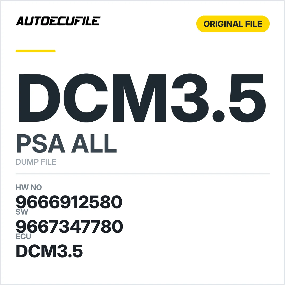 PSA DCM3.5 9666912580 9667347780 DUMP