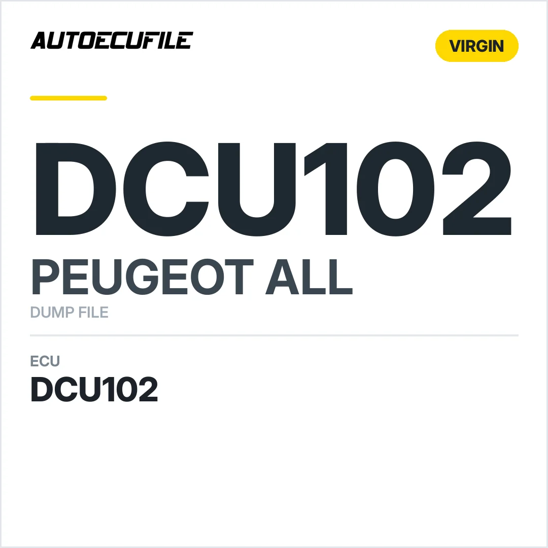 PSA DCU102 VIRGIN DUMP