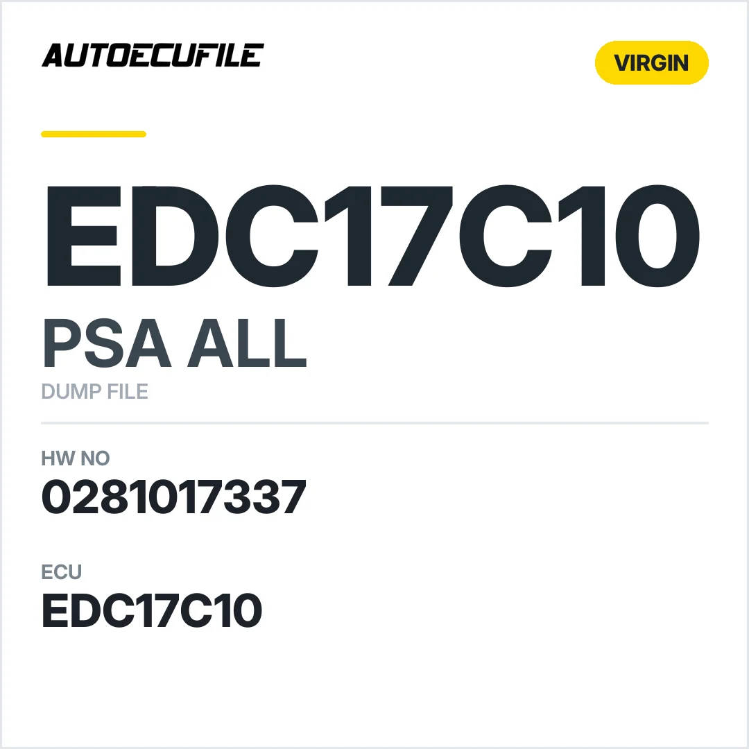 PSA EDC17C10 0281017337 VIRGIN DUMP