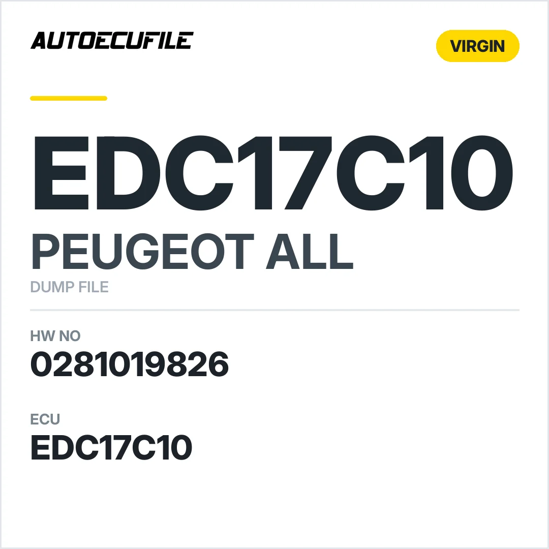 PSA EDC17C10 0281019826 VIRGIN DUMP