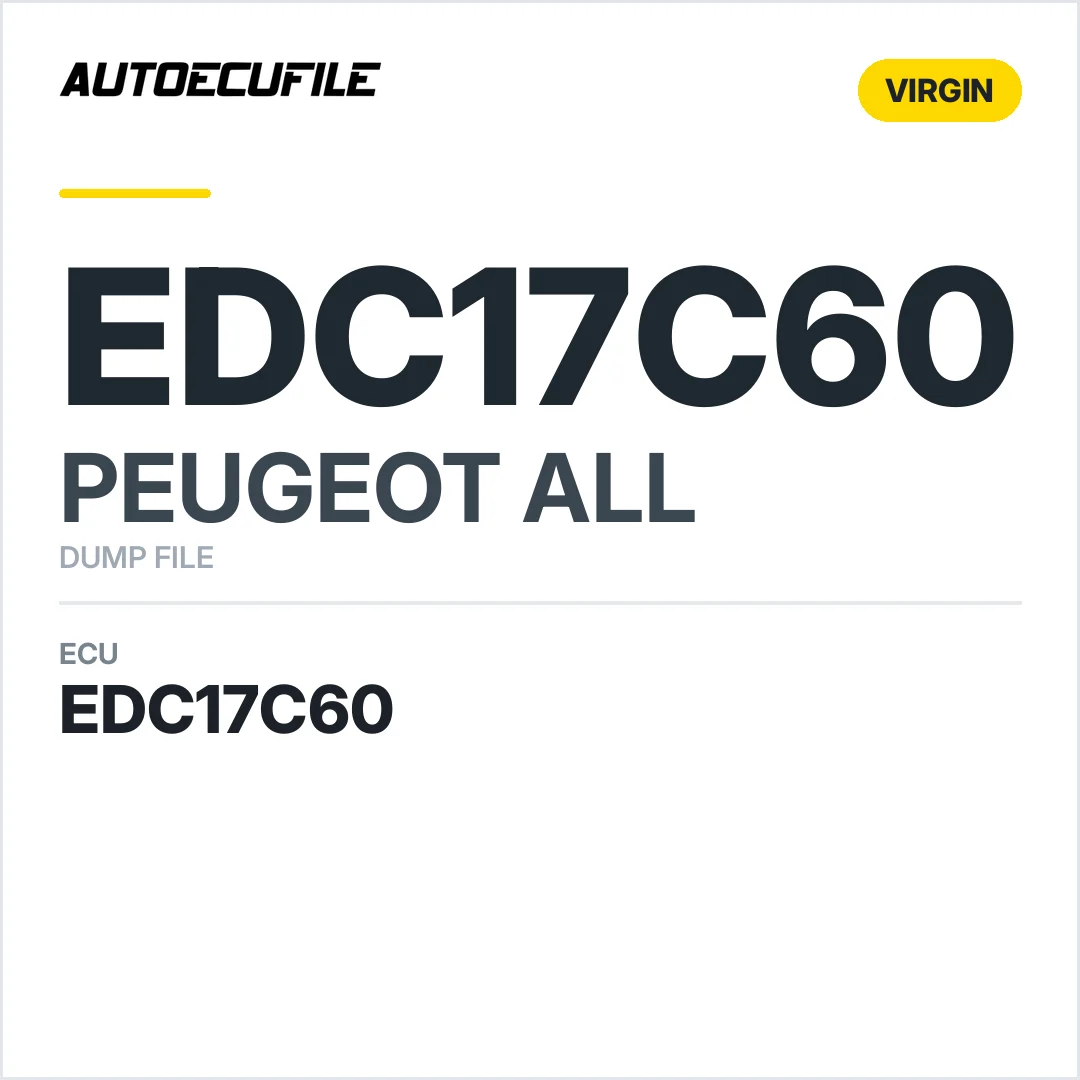 PSA EDC17C60 0281030544 VIRGIN DUMP