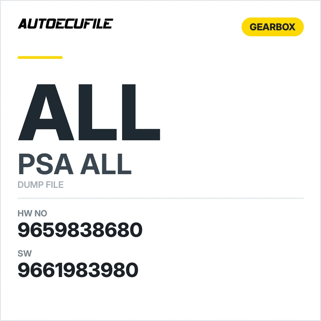 PSA  GEARBOX TA 2005 9659838680 9661983980 DUMP