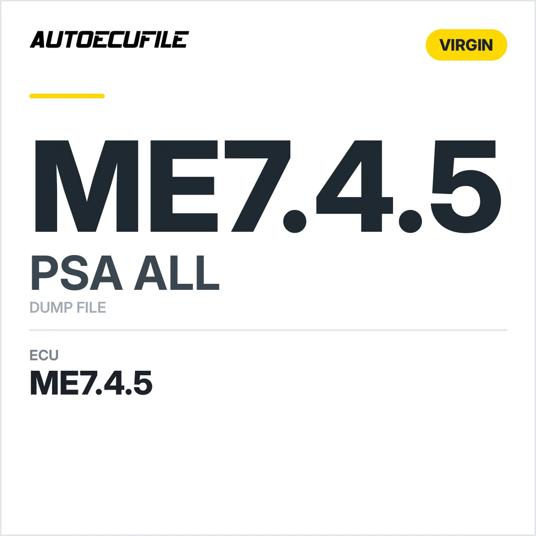 PSA ME7.4.5 VIRGIN DUMP
