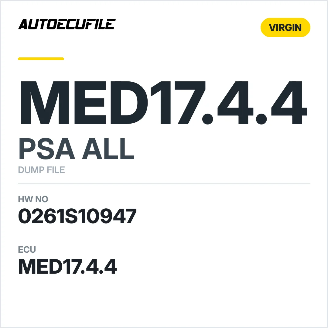 PSA MED17.4.4 0261S10947 VIRGIN DUMP