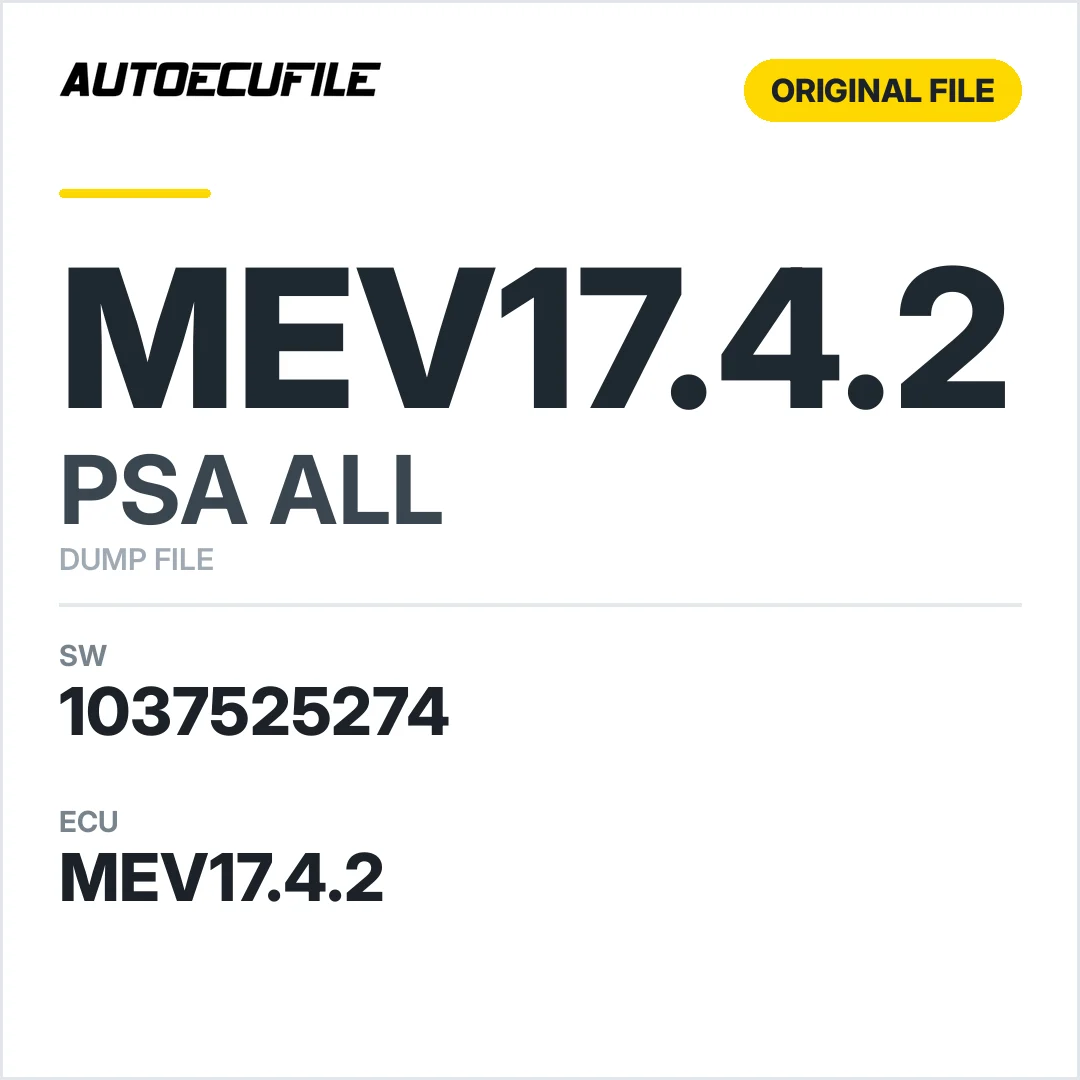 PSA MEV17.4.2 1037510433 1037525274 DUMP