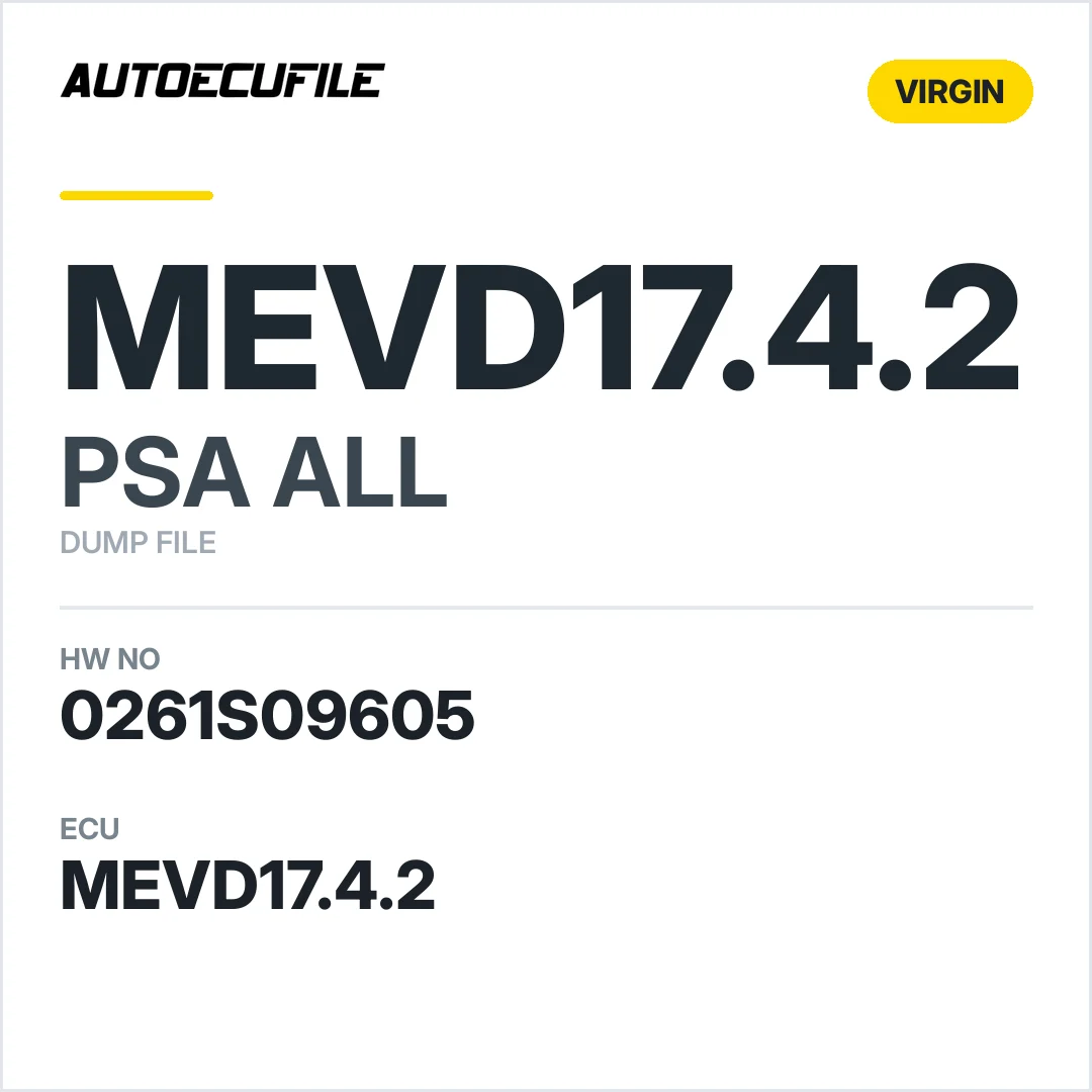 PSA MEVD17.4.2 0261S09605 VIRGIN DUMP