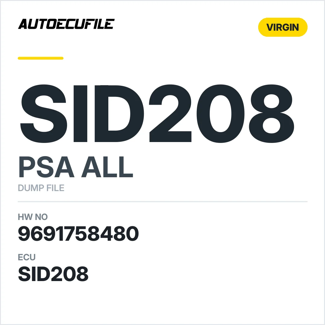PSA SID208 9691758480  VIRGIN DUMP