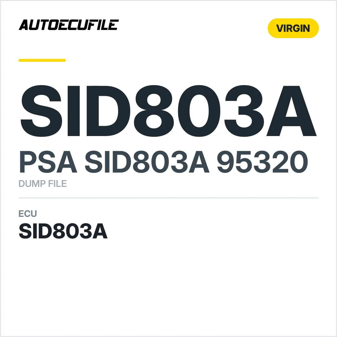 PSA SID803A 95320 VIRGIN DUMP