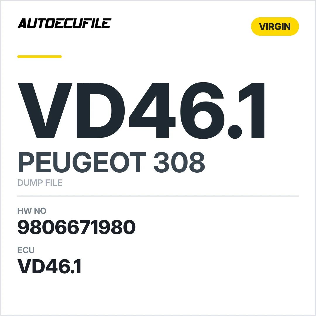 PSA VD46.1 9806671980 9811824980 VIRGIN DUMP