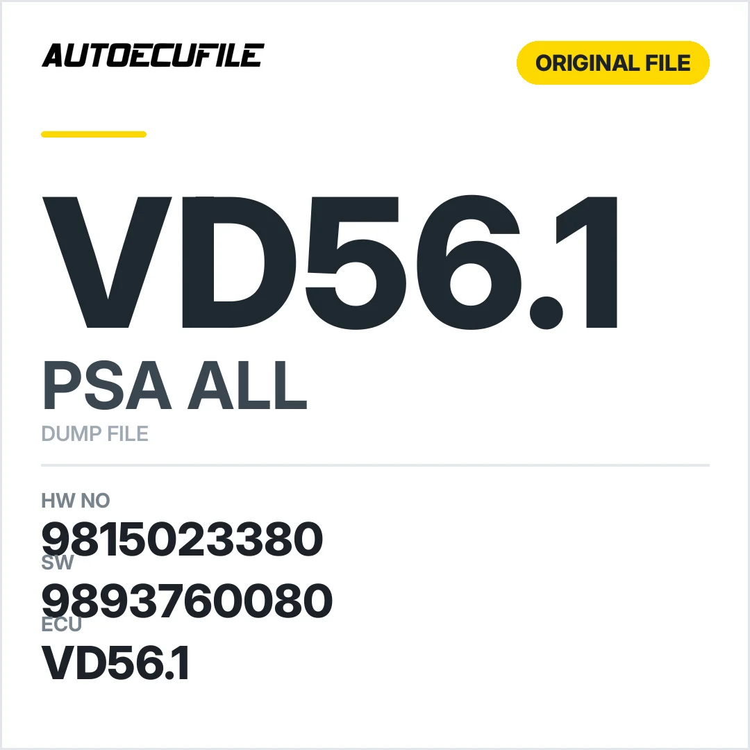 PSA VD56.1 9815023380 9893760080 DUMP
