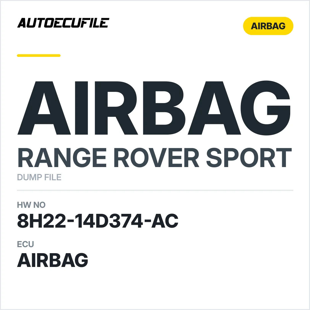 RANGE ROVER AIRBAG 8H22-14D374-AC NNW510230 DUMP