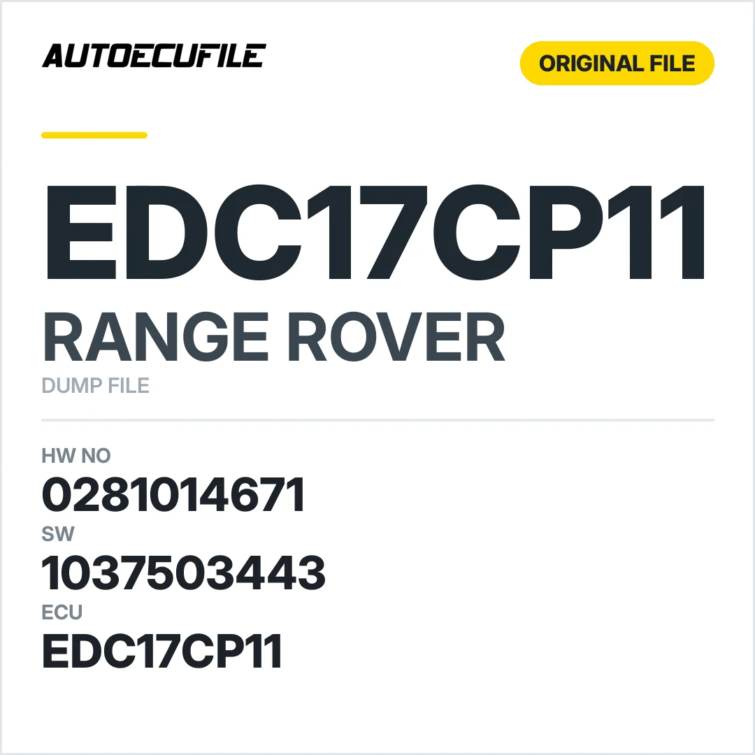 RANGE ROVER EDC17CP11 0281014671 9X2Q-14C204-PE 1037503430 1037503443 DUMP FLEX