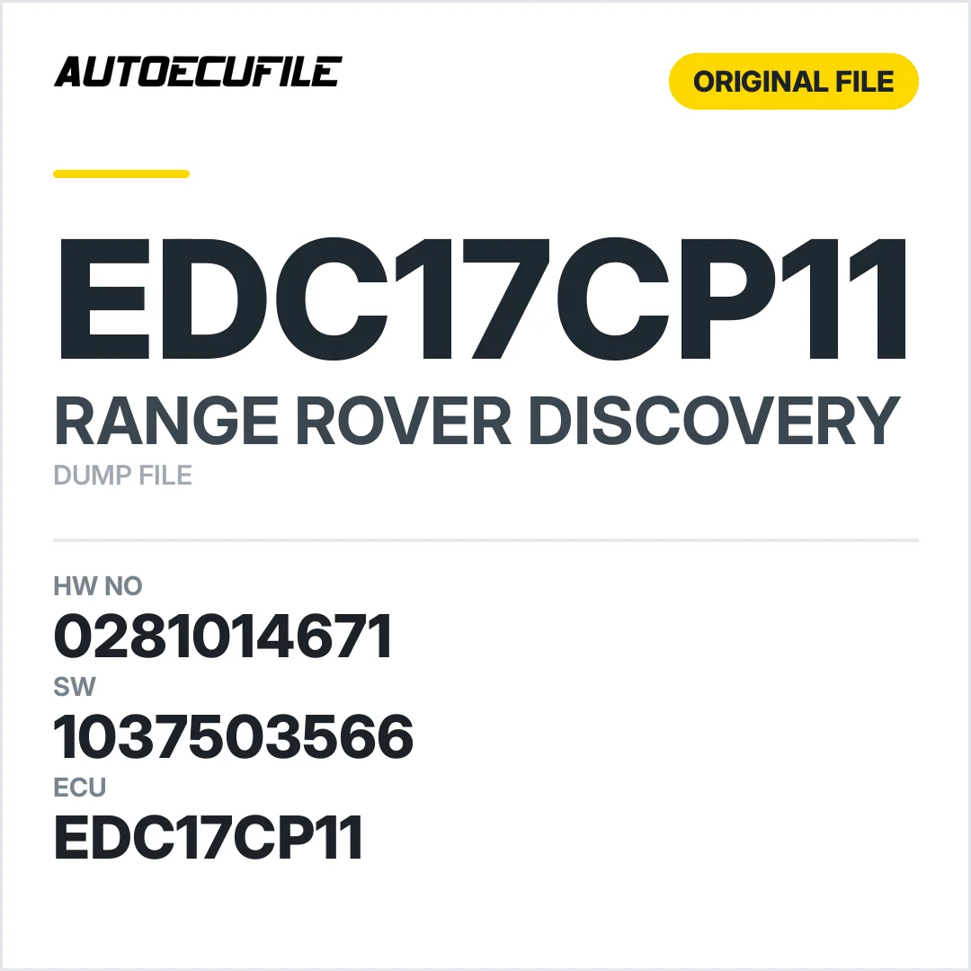 RANGE ROVER EDC17CP11 0281014671 1037503566 DUMP
