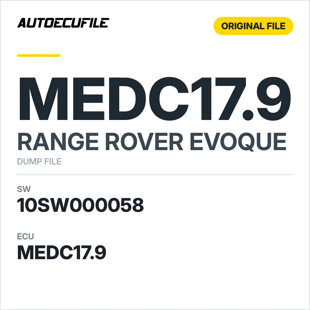 RANGE ROVER EVOQUE MEDC17.9 10SW000058 DUMP