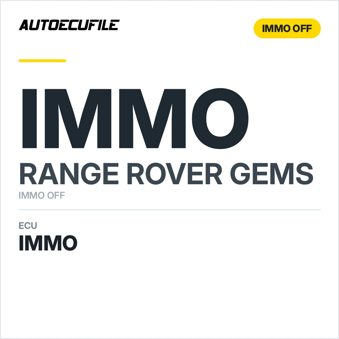 RANGE ROVER  GEMS 8 IMMO OFF
