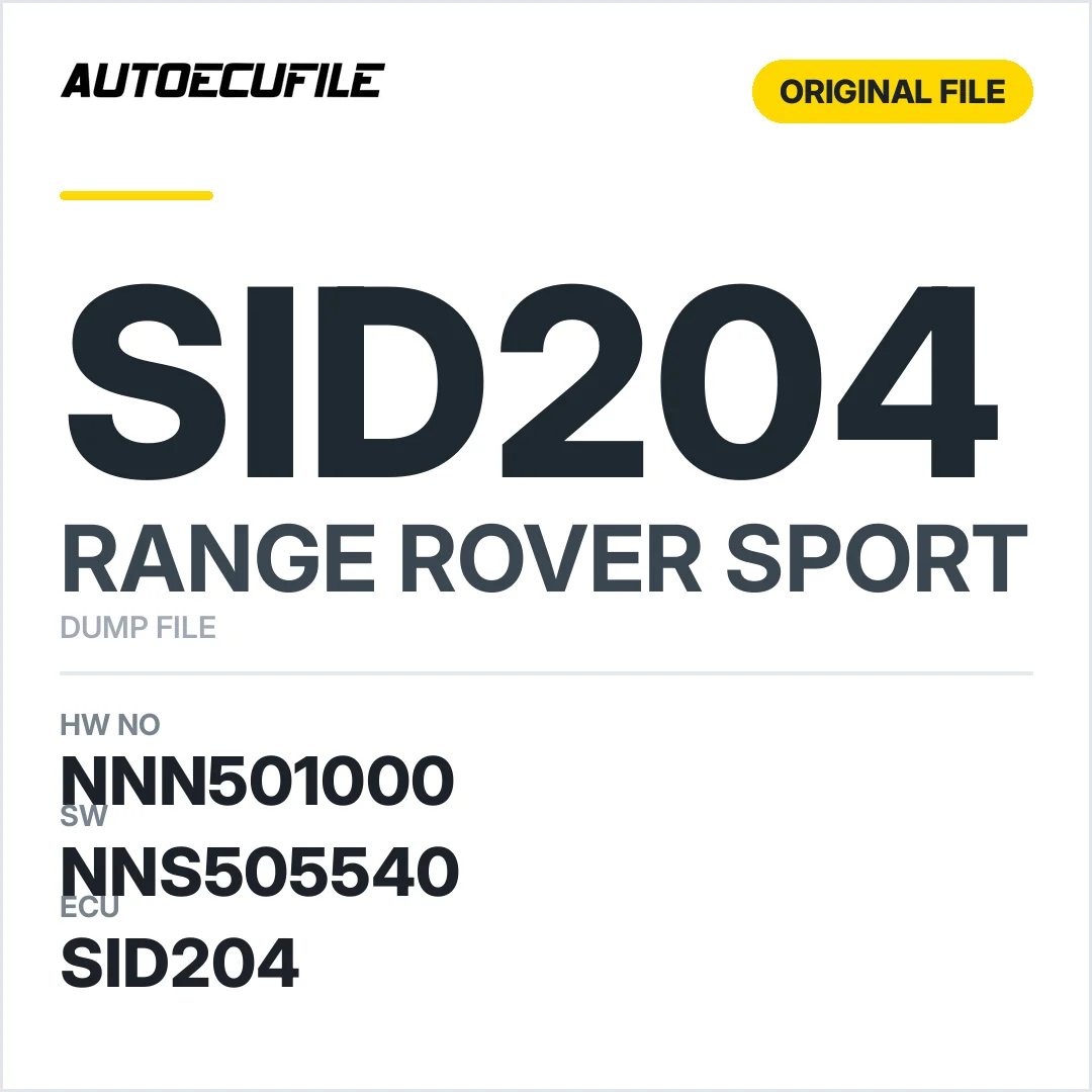 RANGE ROVER SID204  5WS40405E NNV506650 DUMP