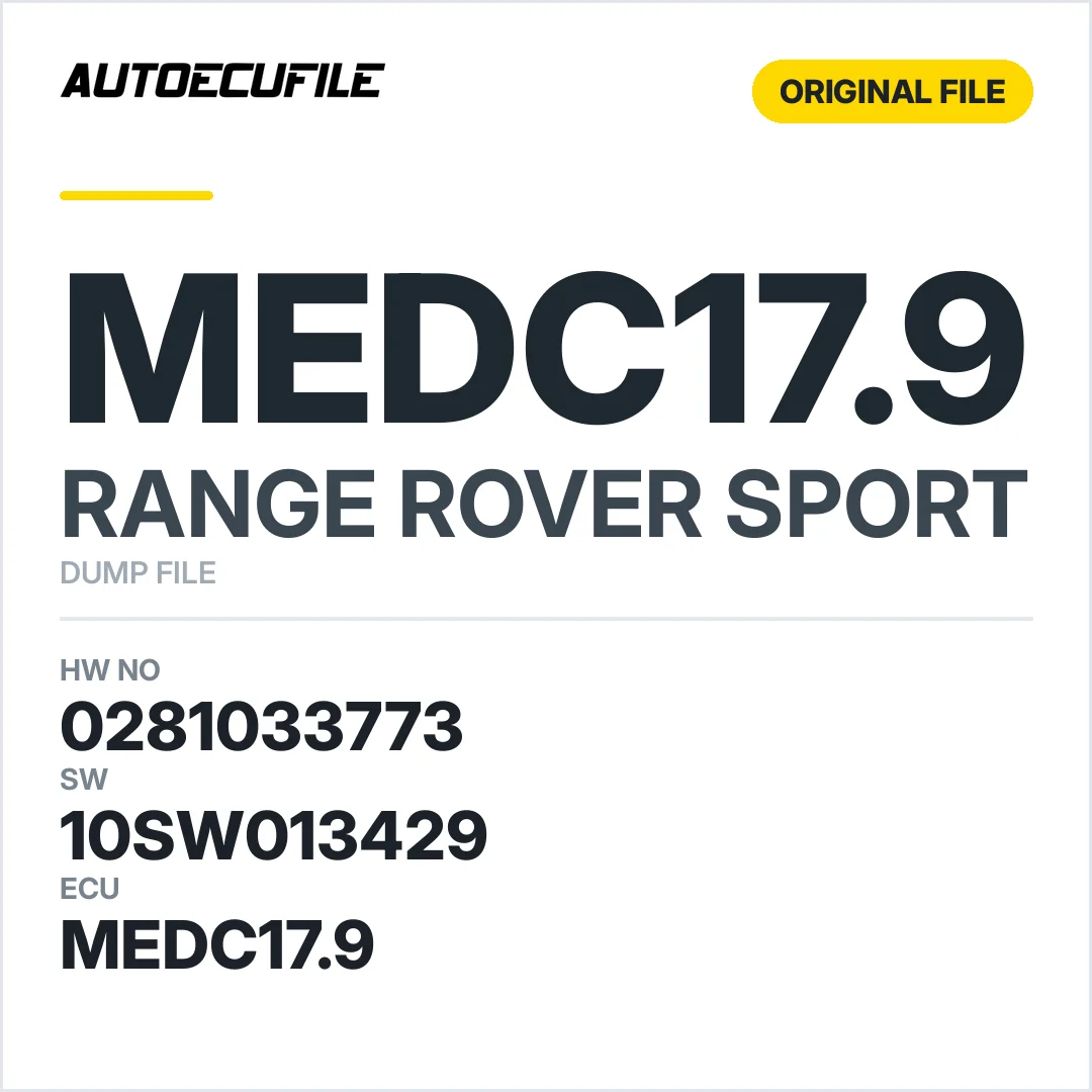 RANGE ROVER SPORT MEDC17.9 0281033773 10SW013429 DUMP