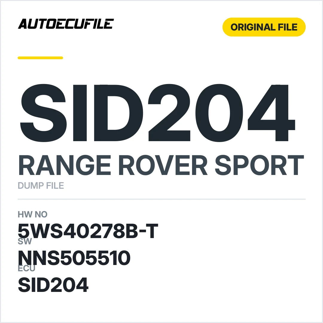 RANGE ROVER SPORT SID204 5WS40278B-T NNS505510 DUMP