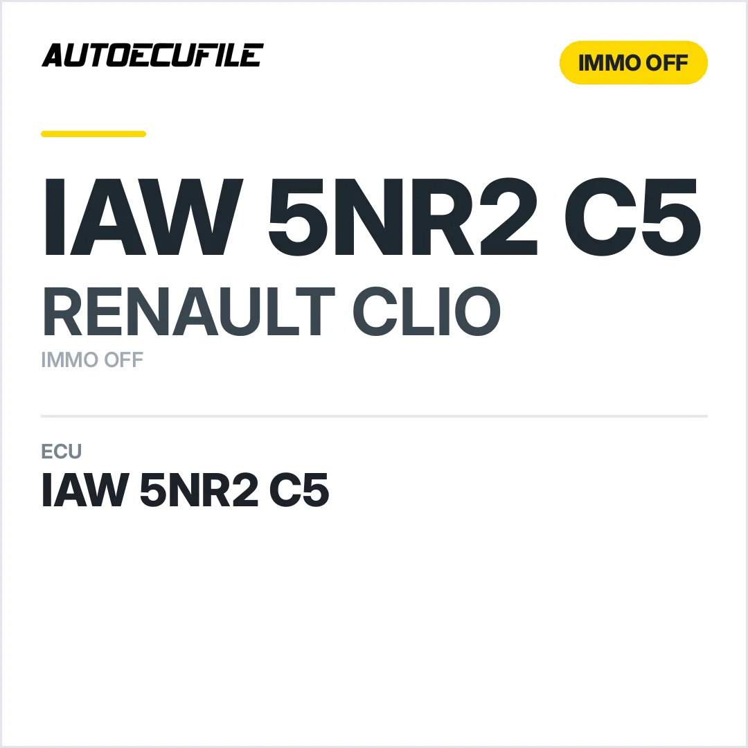 RENAULT CLIO  1.2 IAW 5NR2 C5 IMMO OFF