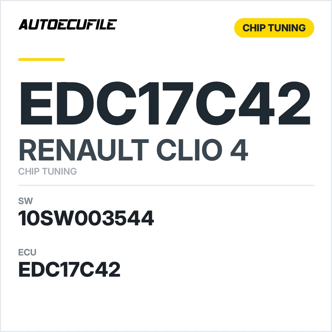 RENAULT CLIO 4 EDC17C42 10SW003544 TUNED