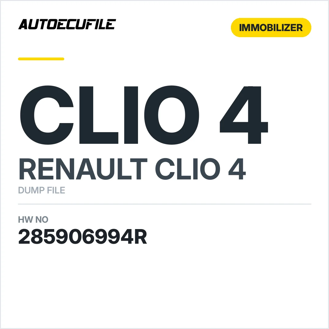 RENAULT CLIO 4 HFM 285906994R DUMP
