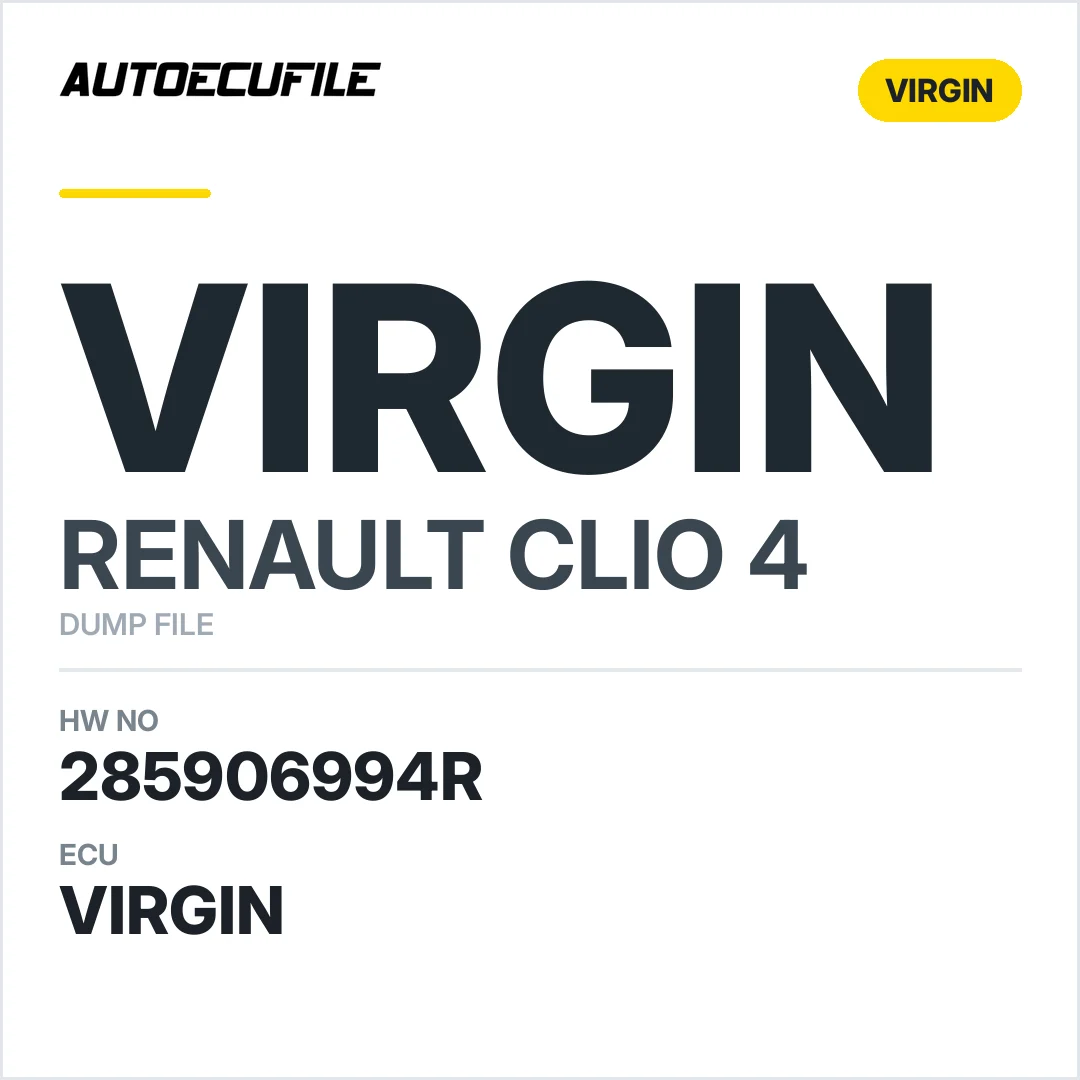 RENAULT CLIO 4 HFM 285906994R VIRGIN DUMP