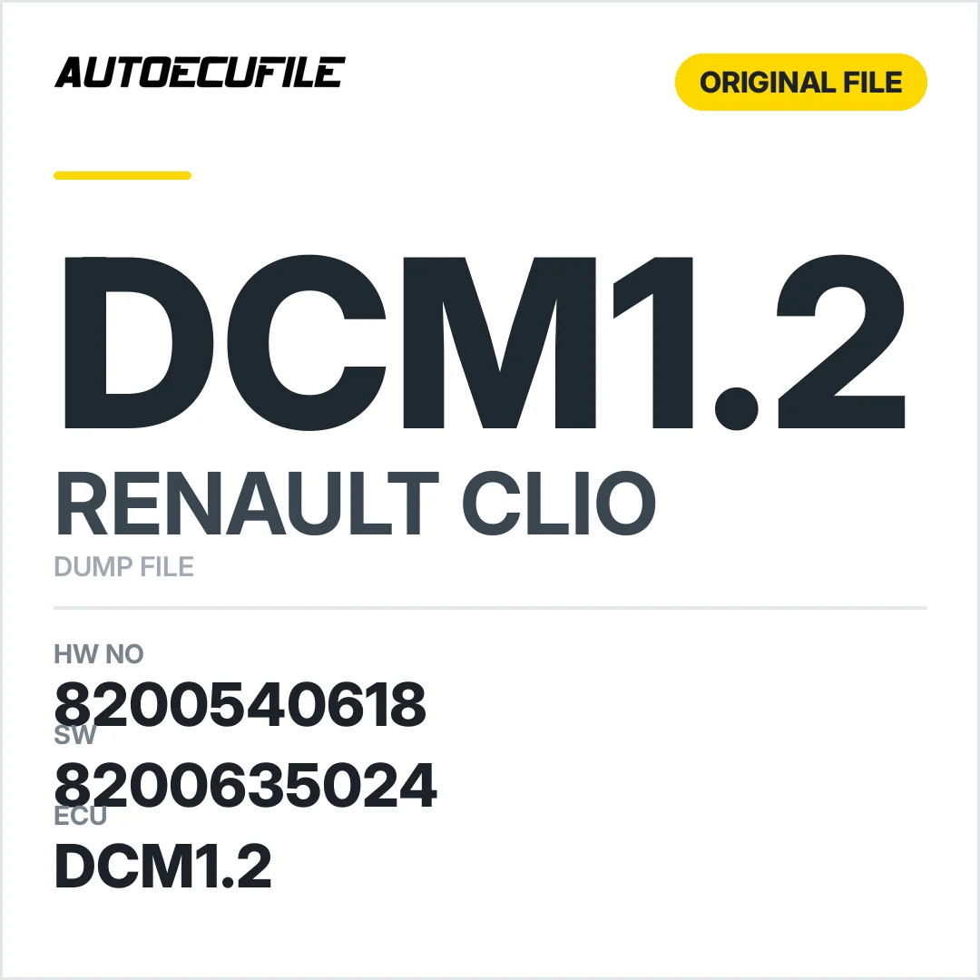 RENAULT CLIO DCM1.2 8200540618 8200635024 DUMP