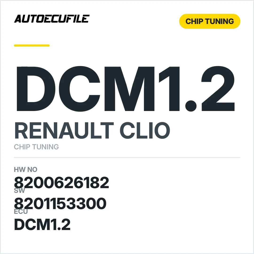 RENAULT CLIO DCM1.2 8200626182 8201153300 STAGE2 TUNED