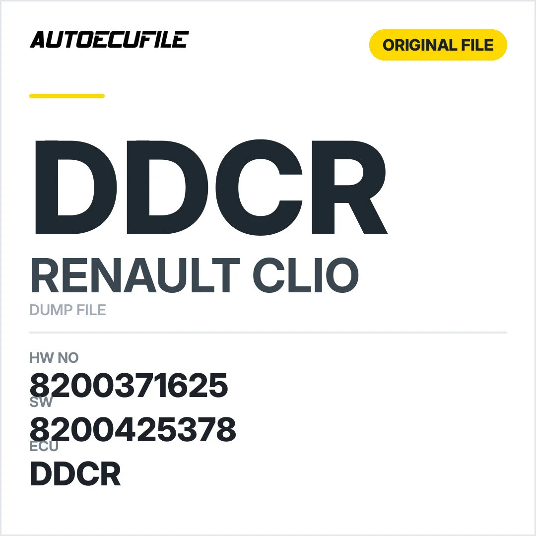 RENAULT CLIO DDCR 8200371625 8200425378 DUMP