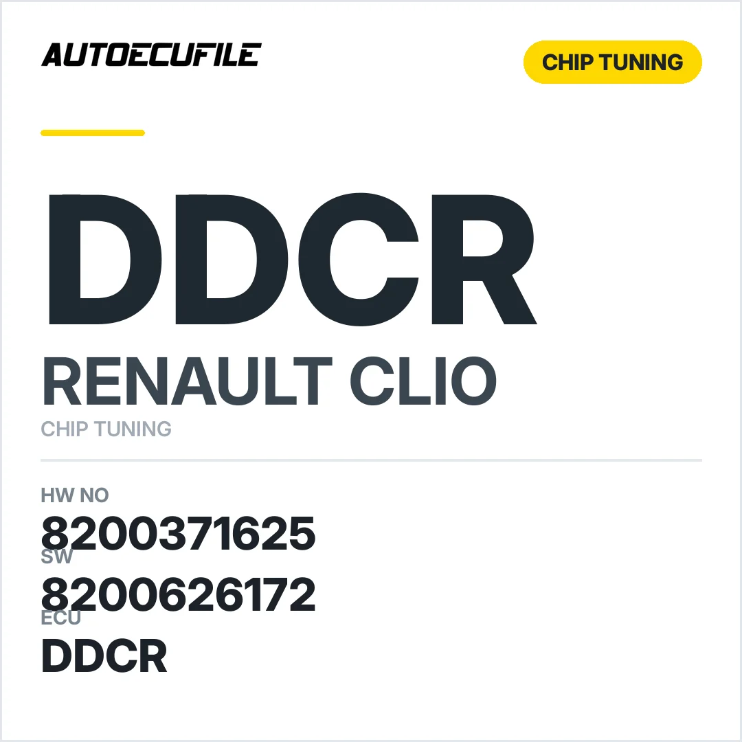 RENAULT CLIO DDCR 8200371625 8200626172 TUNED