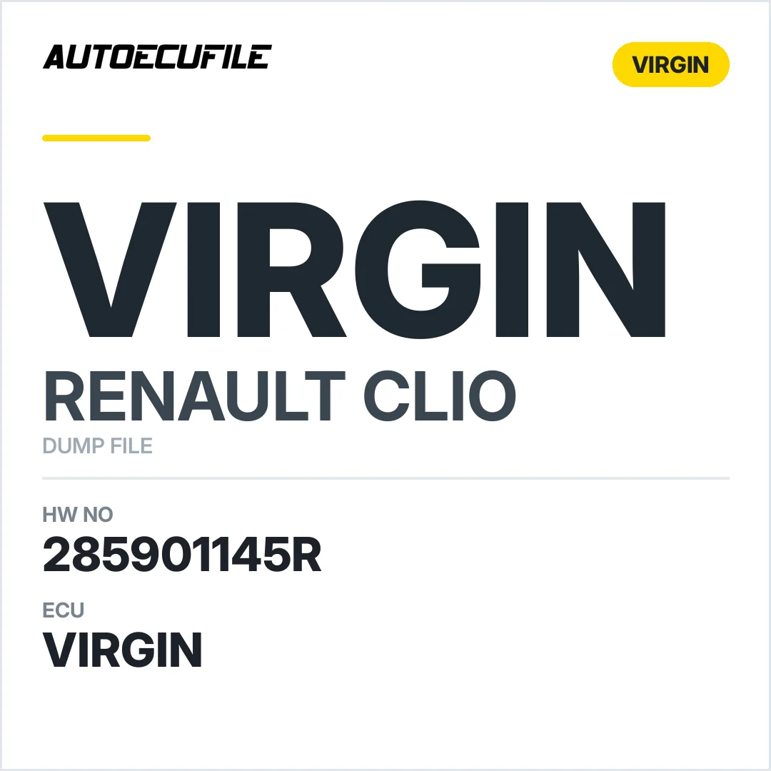 RENAULT CLIO HFM 285901145R  VIRGIN DUMP