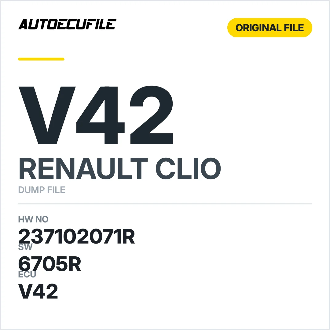 RENAULT CLIO VALEO V42 237102071R  6705R DUMP