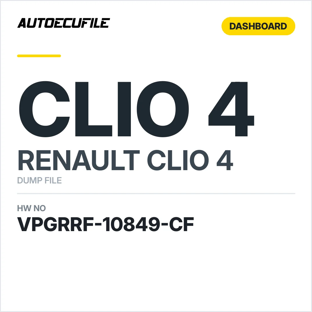 RENAULT CLIO4 DASH BOARD 248101259R VPGRRF-10849-CF DUMP