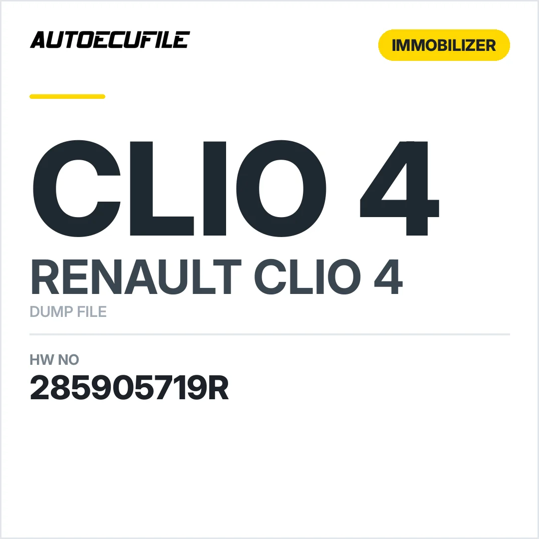 RENAULT CLIO 4 HFM 285905719R A2C92861905 DUMP