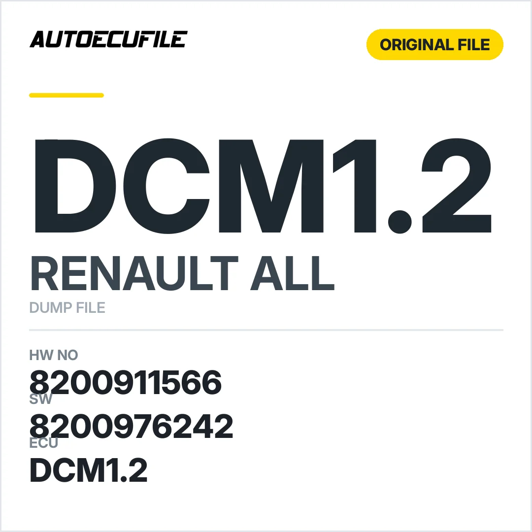 RENAULT DCM1.2 8200911566 8200976242 DUMP