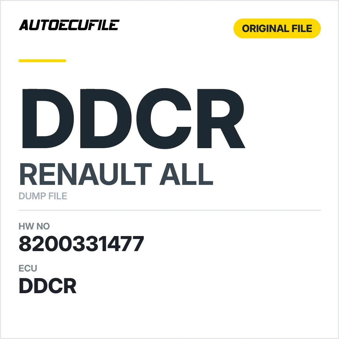 RENAULT CLIO DELPHI DDCR 8200331477 8200389169 DUMP