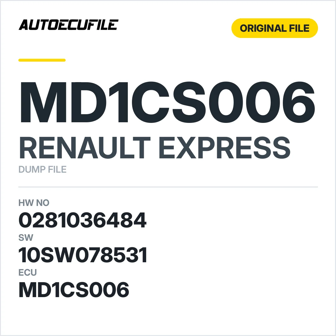 RENAULT EXPRESS MD1CS006 0281036484 10SW050497 10SW078531 DUMP