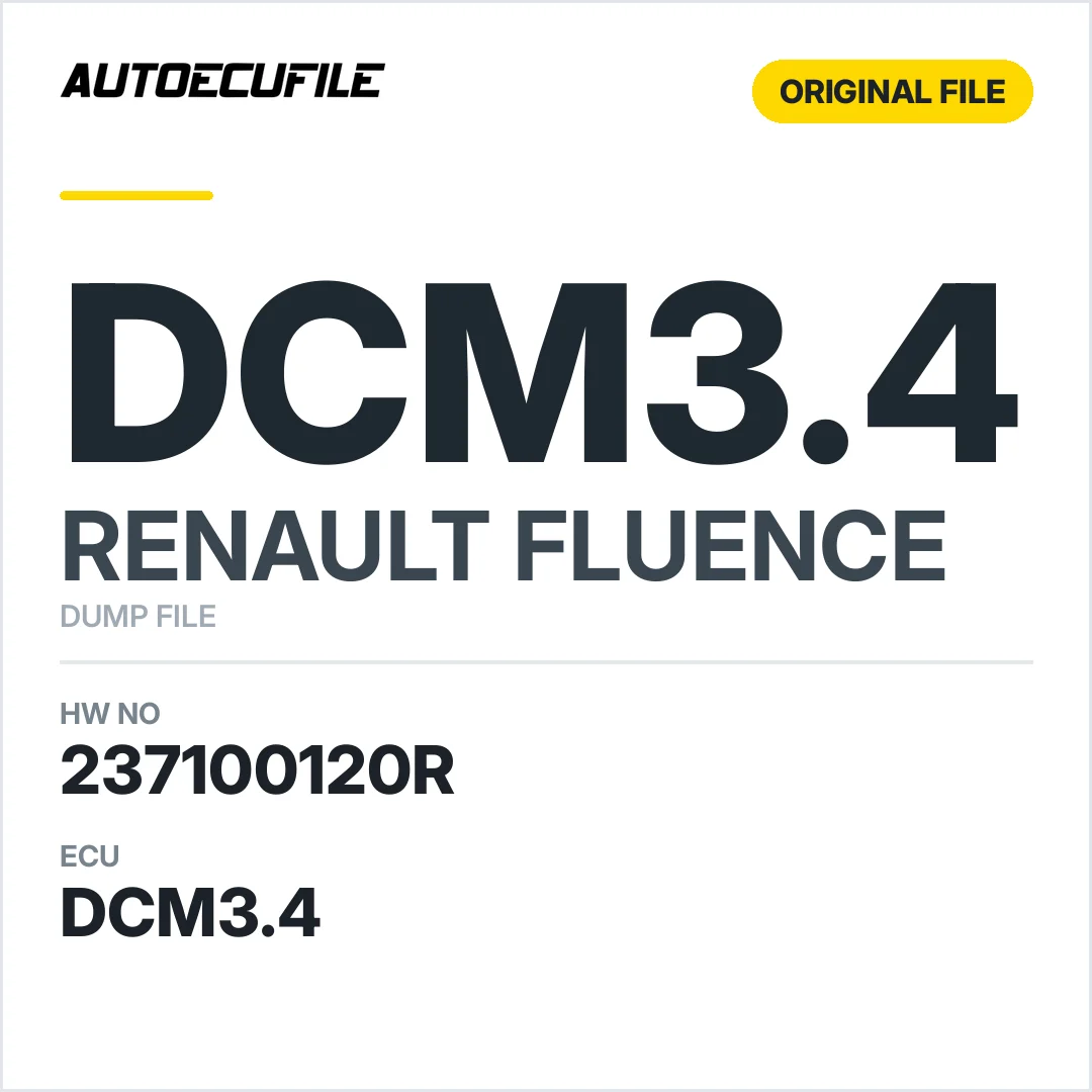 RENAULT FLUENCE DCM3.4 237100120R 237100943R DUMP