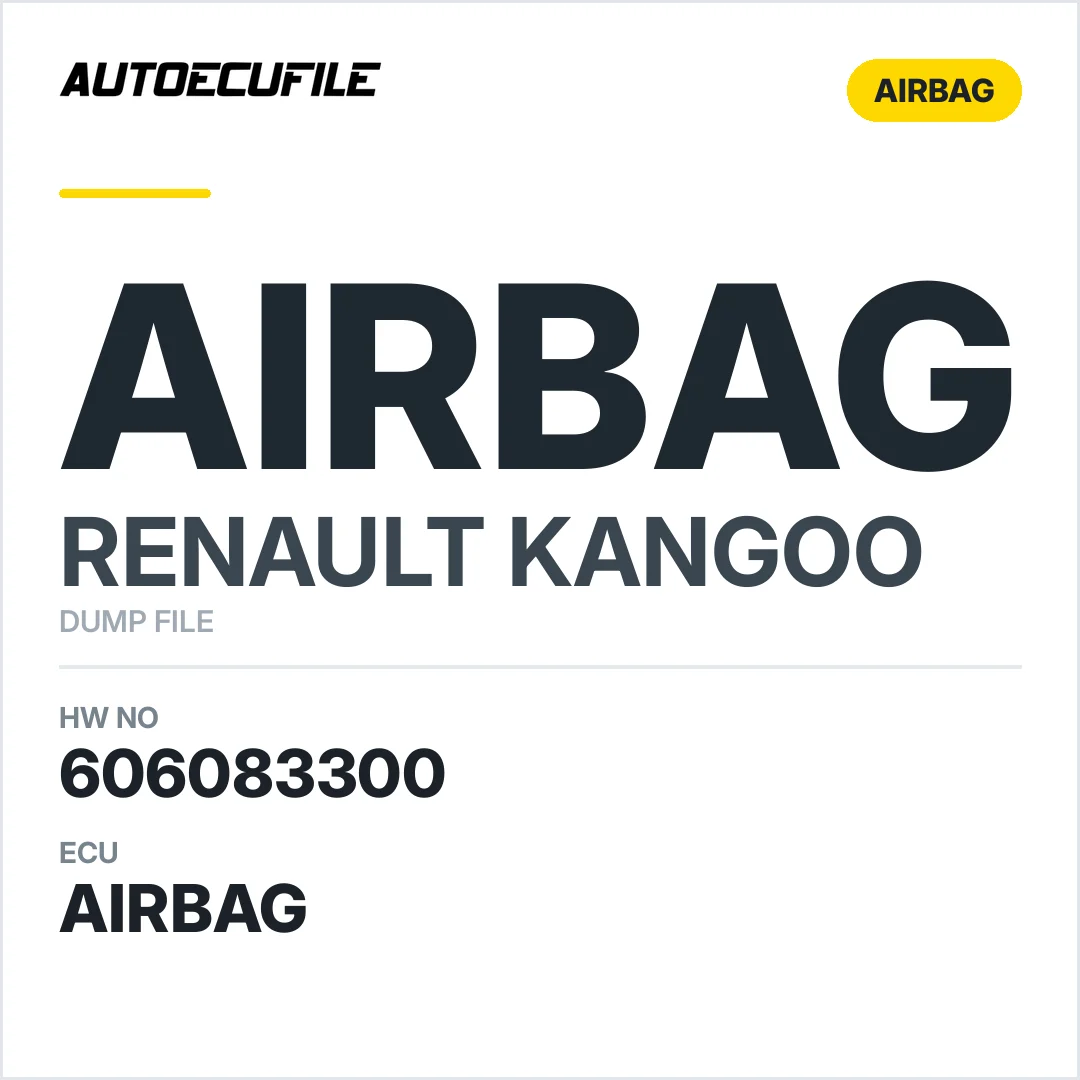 RENAULT KANGOO AIRBAG 606083300 8200410188 DUMP